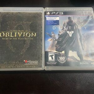 Video Game lot for the Sony PS3 elder scrolls 4 oblivion and Destiny (B1)